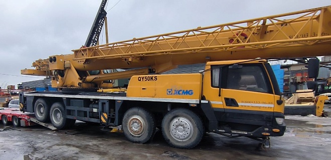 Замена цилиндров телескопа автокрана XCNG QY50KS